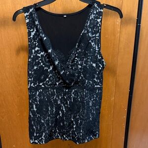 Amazon Essentials Black Lace Tank Top